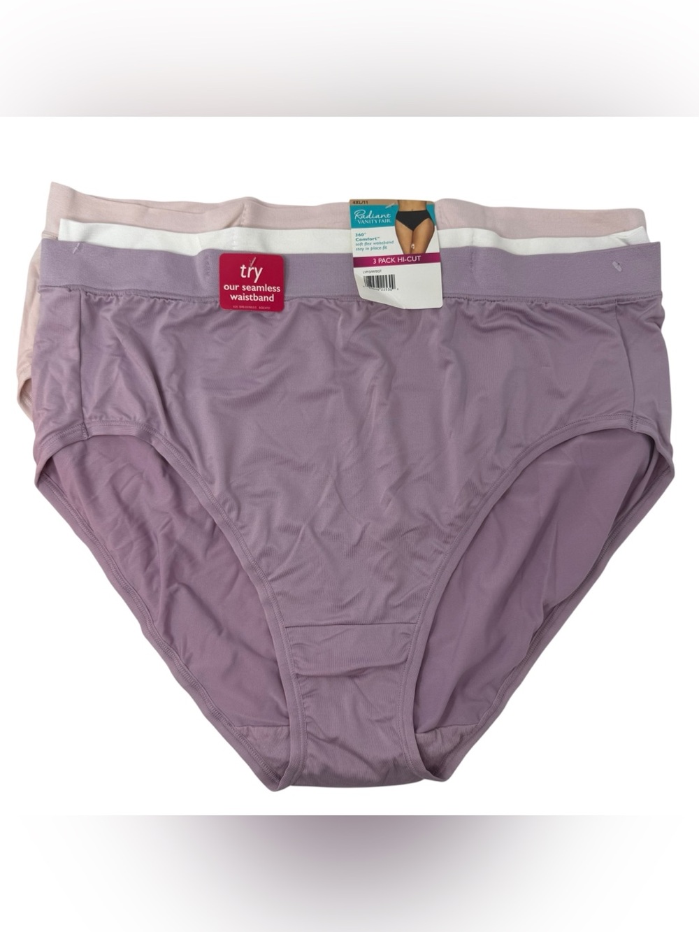Radiant by Vanity Fair 360 SOFT Flex‎ Briefs  4XL (11) 3 pair NWT